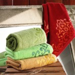 Sculptured solid terry towels