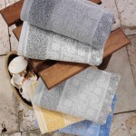 Jacquard woven towels with different designs