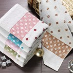 Jacquard woven towels with different designs